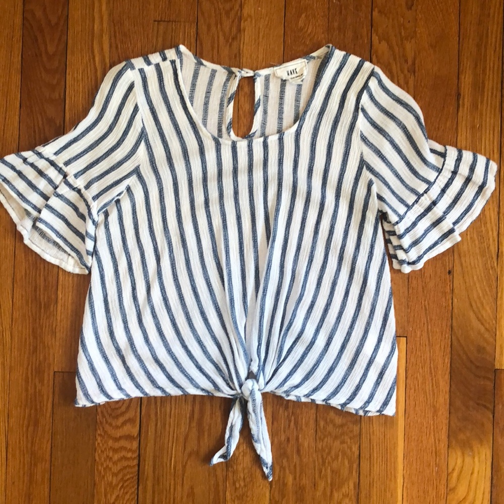 Cute Striped Knot Top